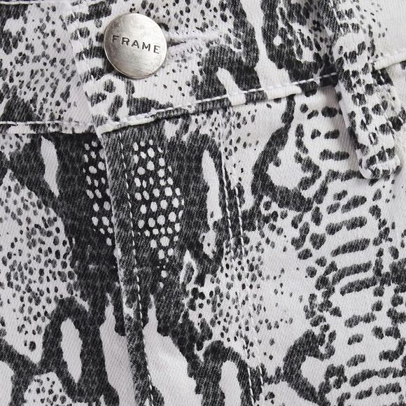 FRAME Ali cropped snake-print high-rise skinny jeans - Picture 4 of 8